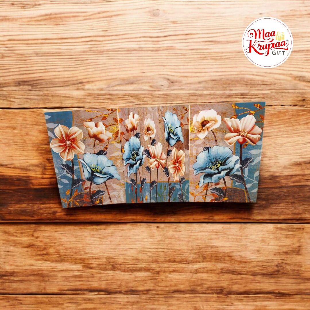 3 PIS SET FLOWER WALL DECOR FRAME 1249