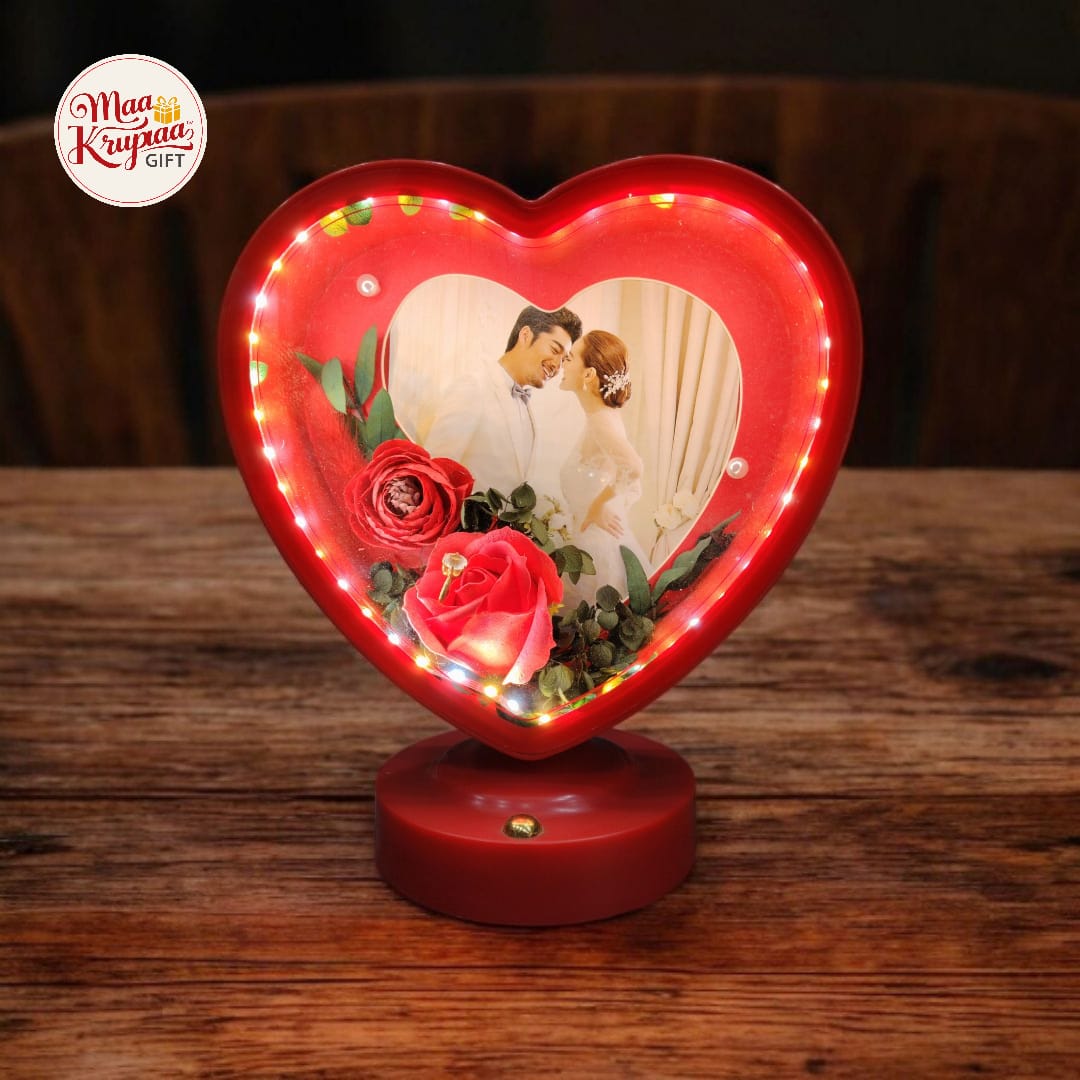 HEART SHAPE RED COLOUR WITH LED PHOTO FRAME 838