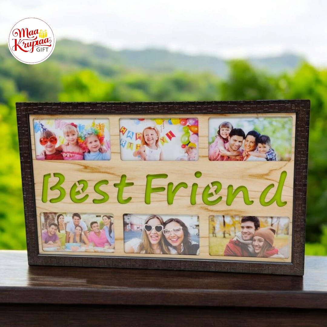 PREMIUM BEST FRIEND WRITTEN 6 PHOTOS WODERN PHOTO FRAME1284