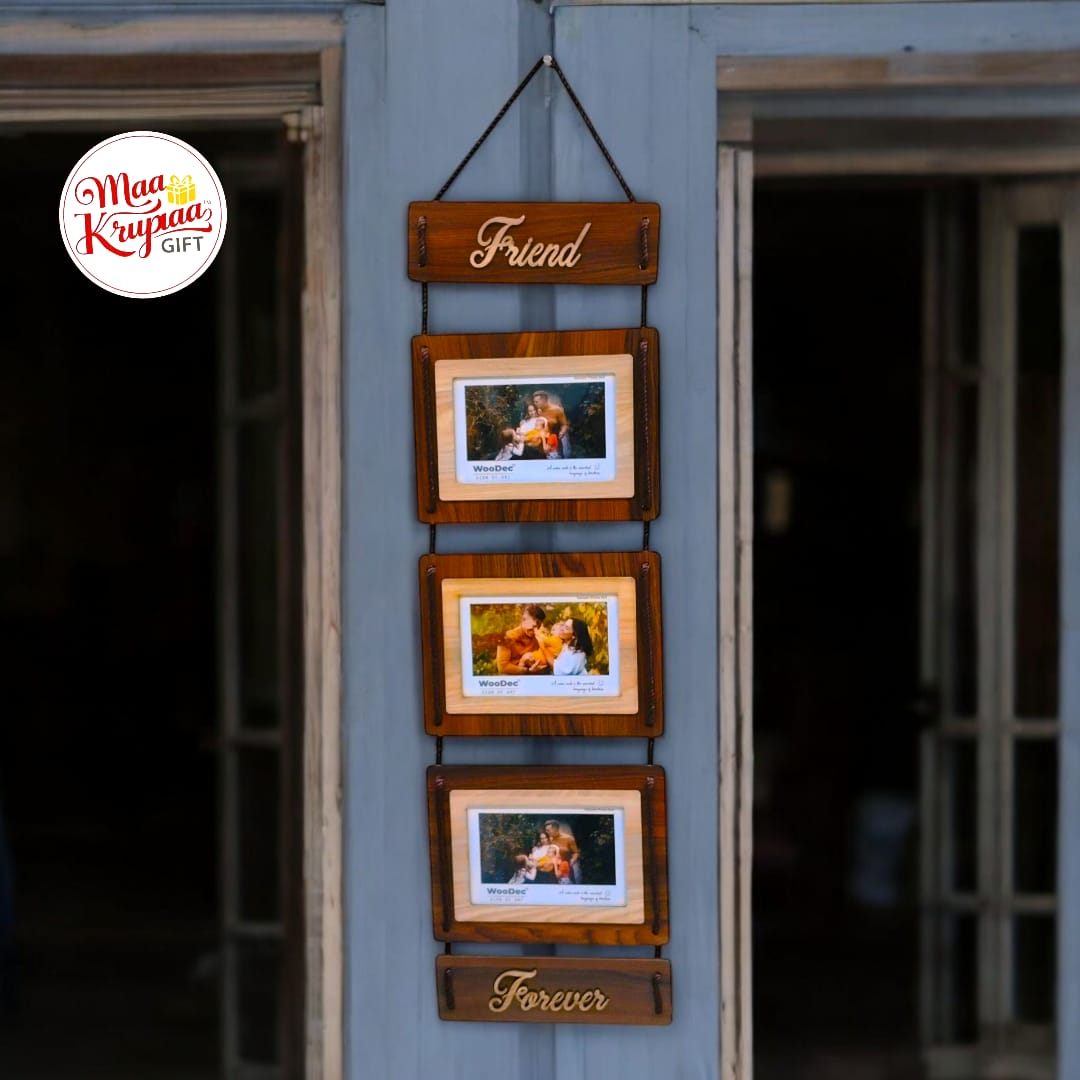FREIND FOREVER WRITTEN UNIQUE 3 PHOTO FRAME 1326