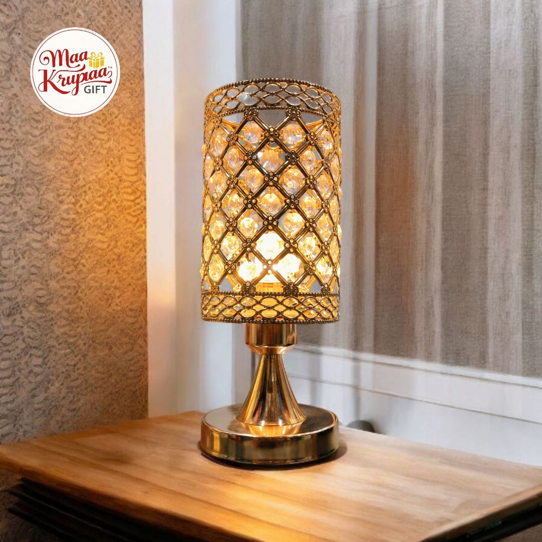 GOLDEN COLOUR PREMIUM NIGHT LEMP WITH UNIQUE DIAMONDS 3258