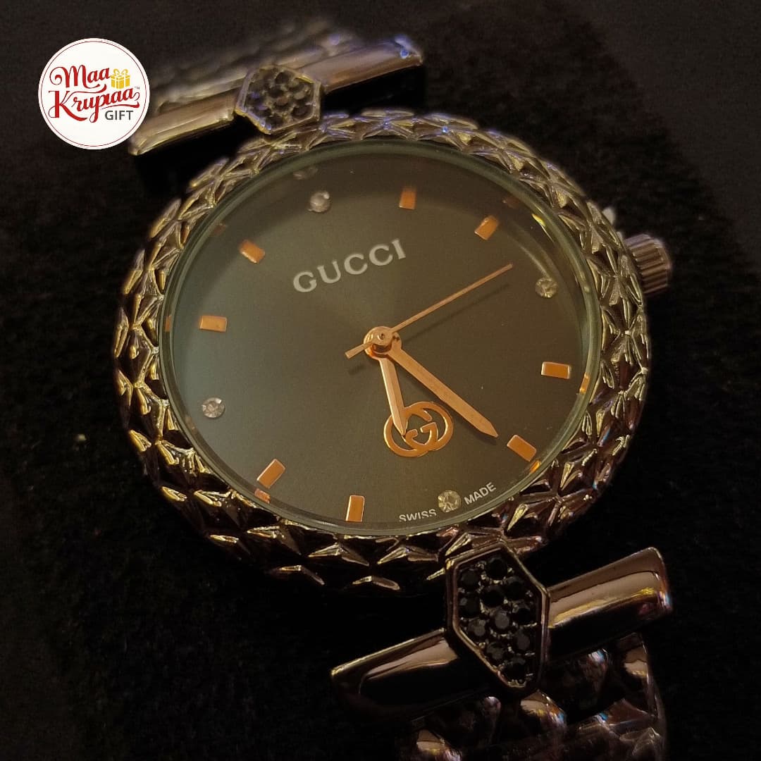 UNIQUE BLACK COLOURED GUCCI CHAIN WATCH 264