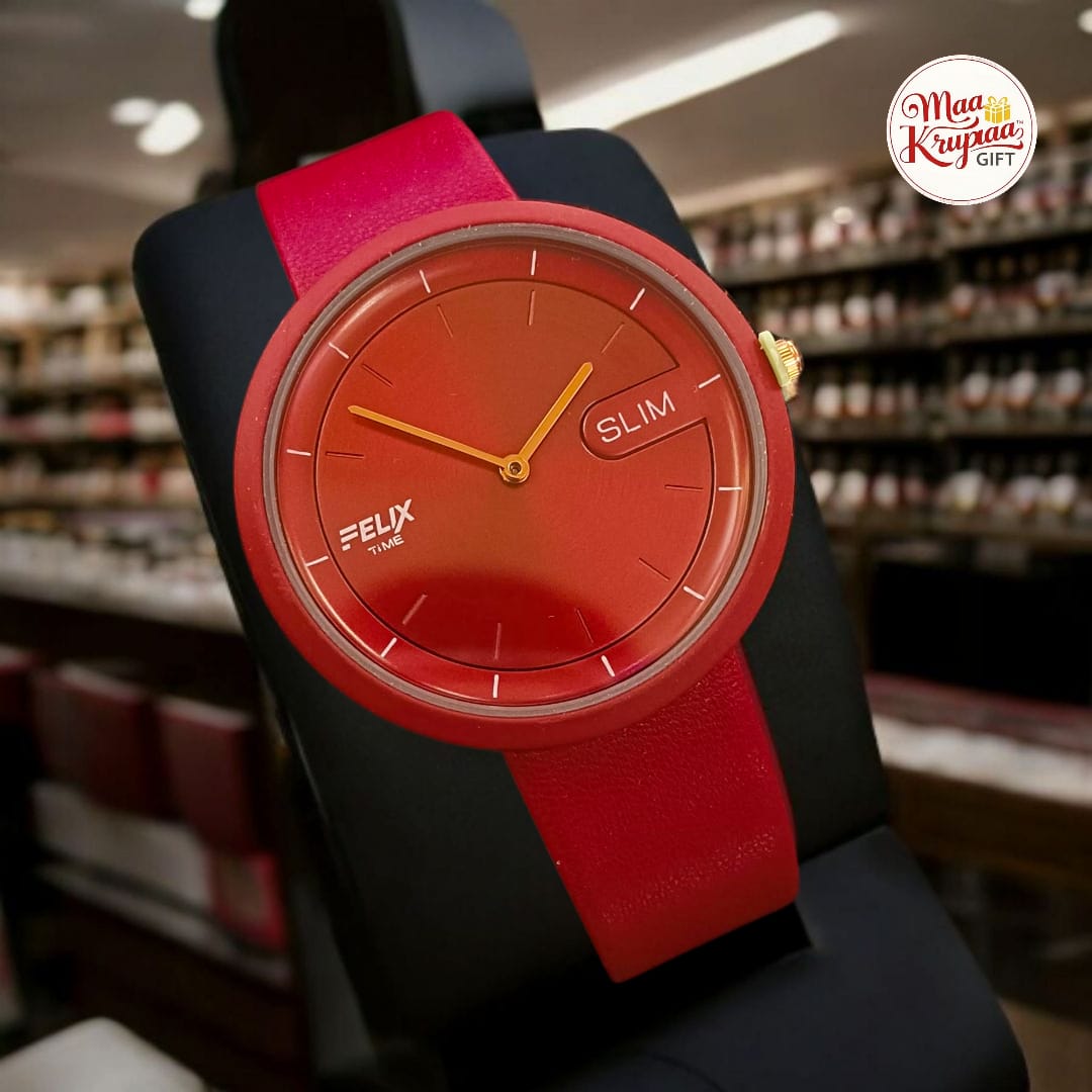 UNIQUE RED COLOUR BELT FELIX LADIES WATCH 253
