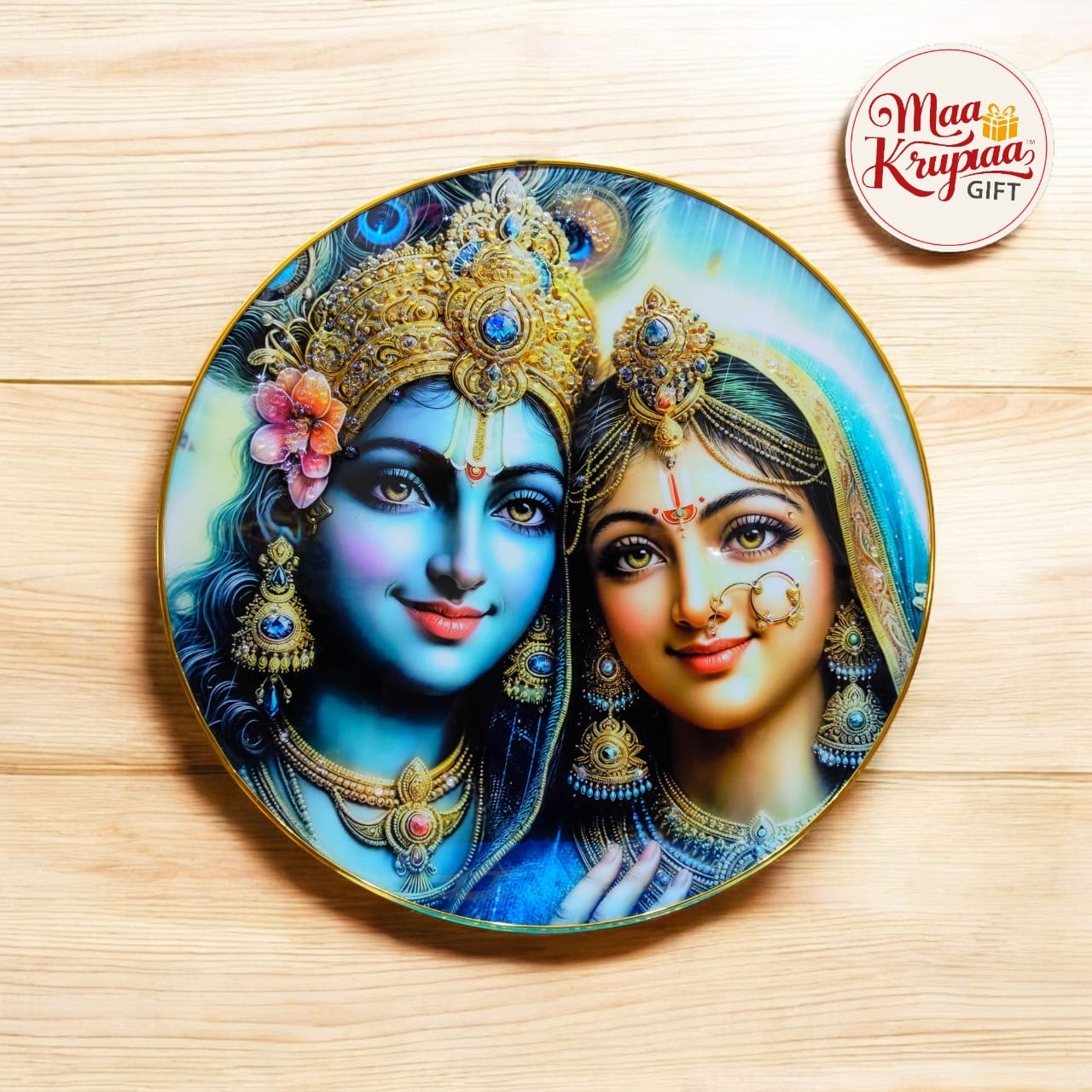 DIVINE RADHA KRISHNA JI WALL DECOR FRAME 0001