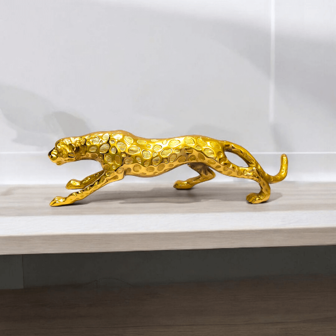 BIG SIZE GOLDEN COLOUR HIGH FINISHED JAGUAR HOME DECOR SHOWPIEC 760