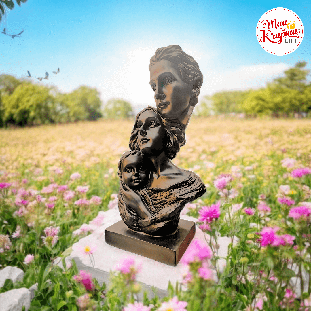 PREMIUM BLACK COLOUR HOME DECORE FAMILY FACE SHOWPIEC 1310