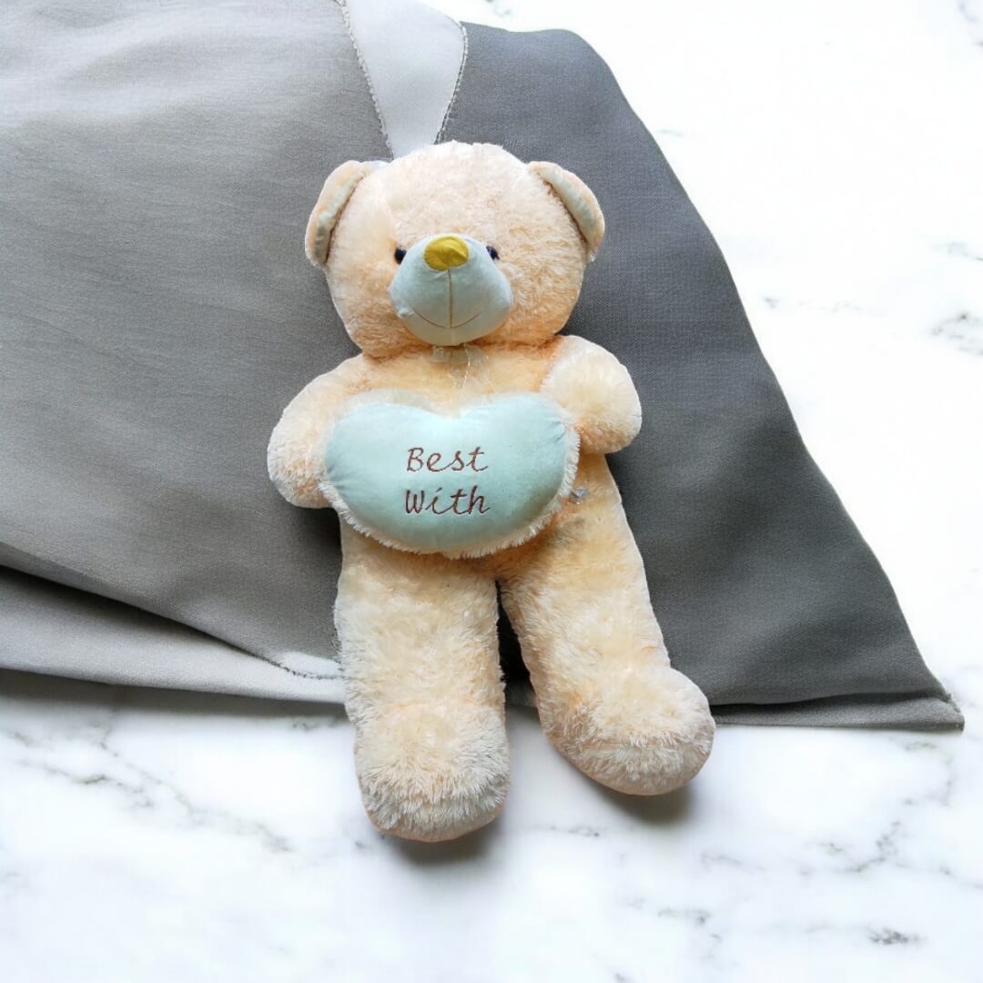 soft teddy bear with heart 1107