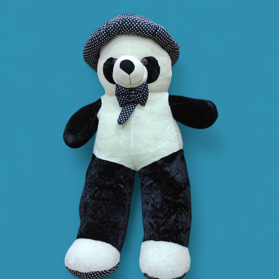 BLACK AND WHITE PREMIUM WITH CAP TEDDY BEAR PANDA 743