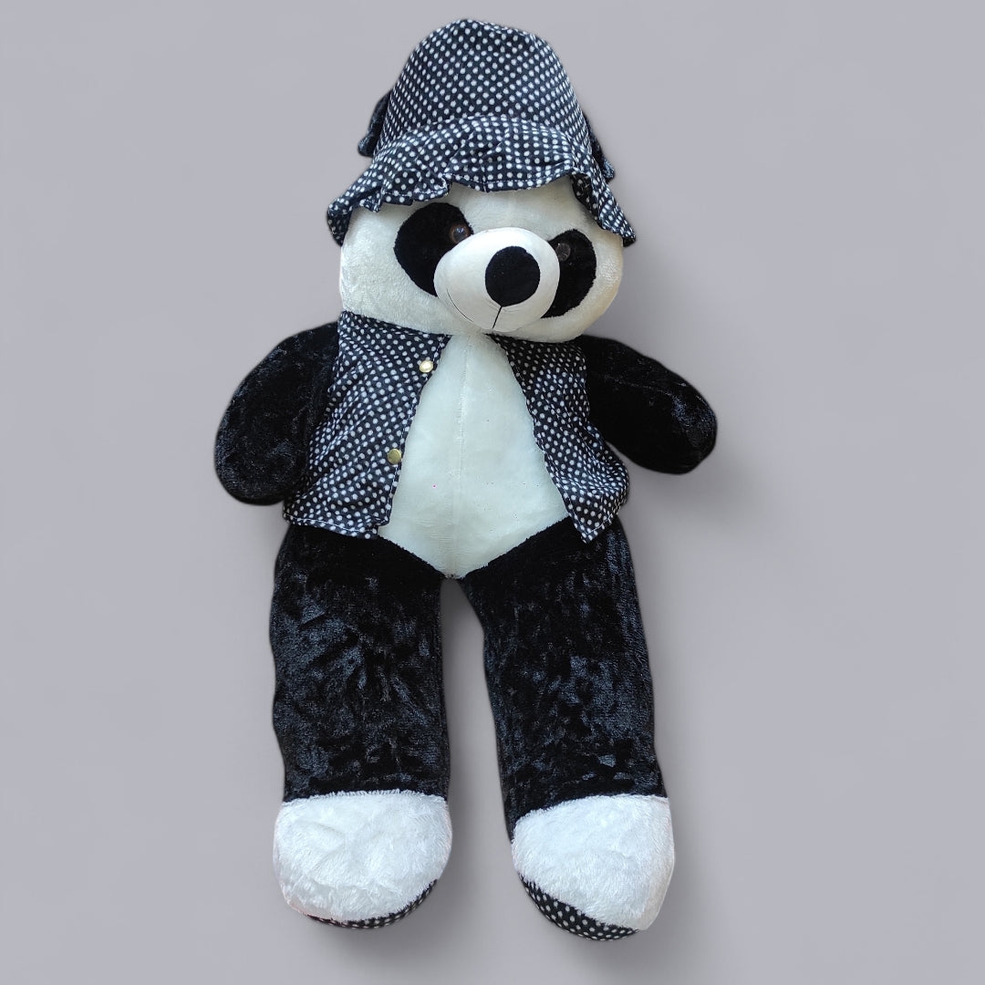 BLACK AND WHITE PREMIUM WITH CAP TEDDY BEAR PANDA 744