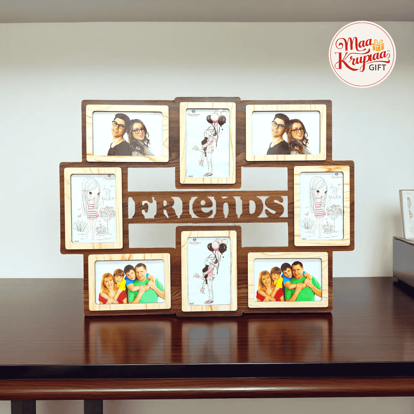 WOODEN FRIENDS PHOTO FRAME 1293 W11
