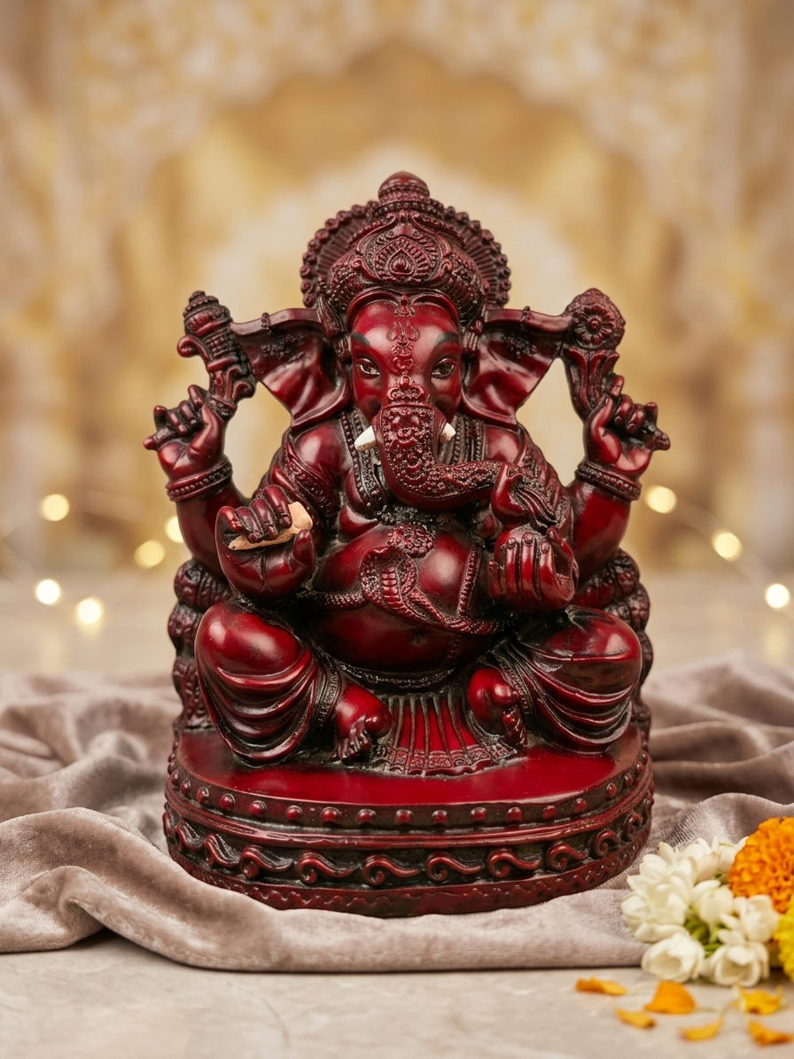 DIVINE BROWN COLOR GANESHA IDOL MKG01