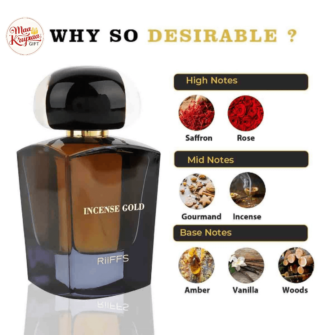 INCENSE GOLD EAU DE PERFUME BY RIFFS 1346