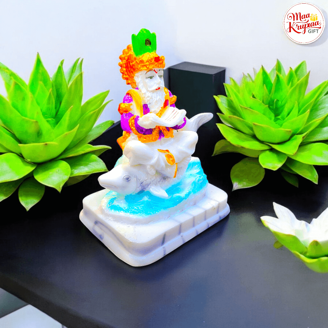 PREMIUM JHULELAL JI WASHEBAL MULTI COLOUR 4INCH BIG VOILET COLOUR SHADED 1307