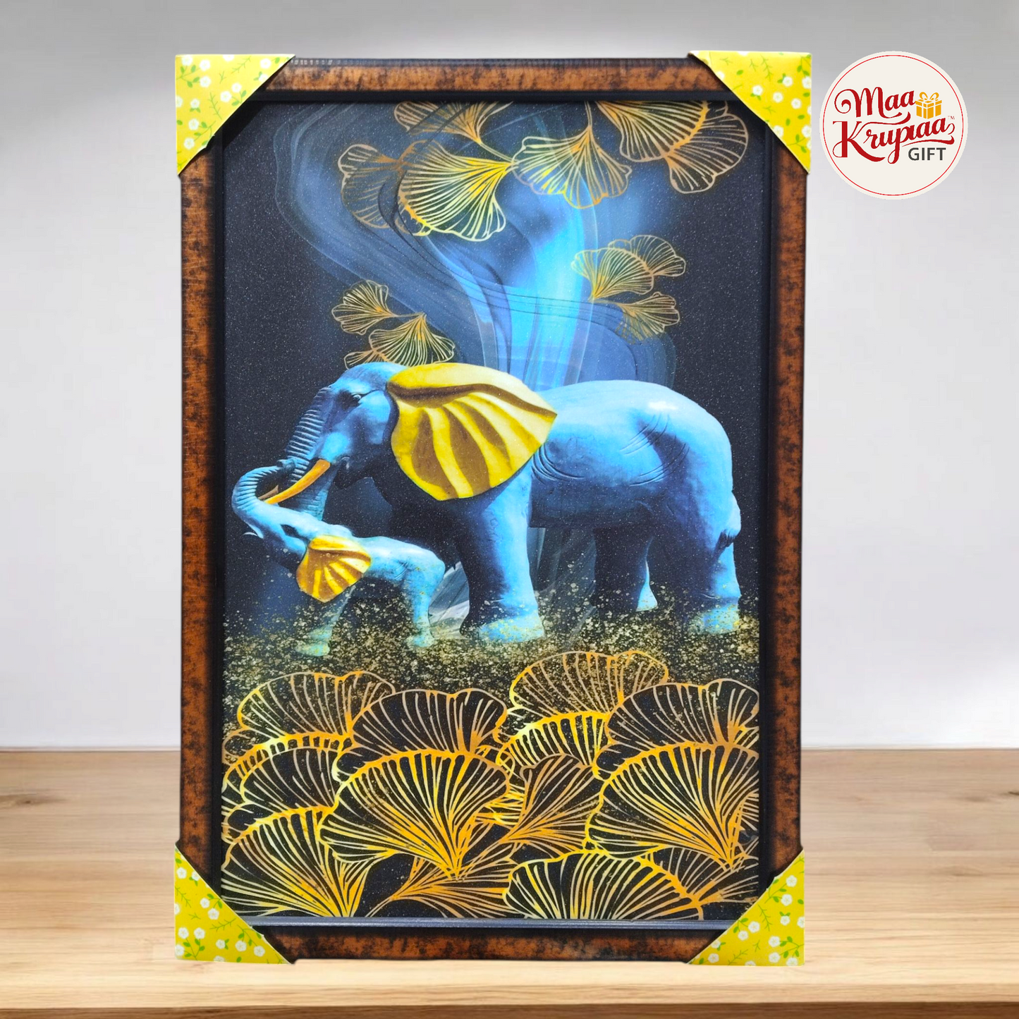ELEPHANT FAMILY MODERN WALL FRAME 01132 D23