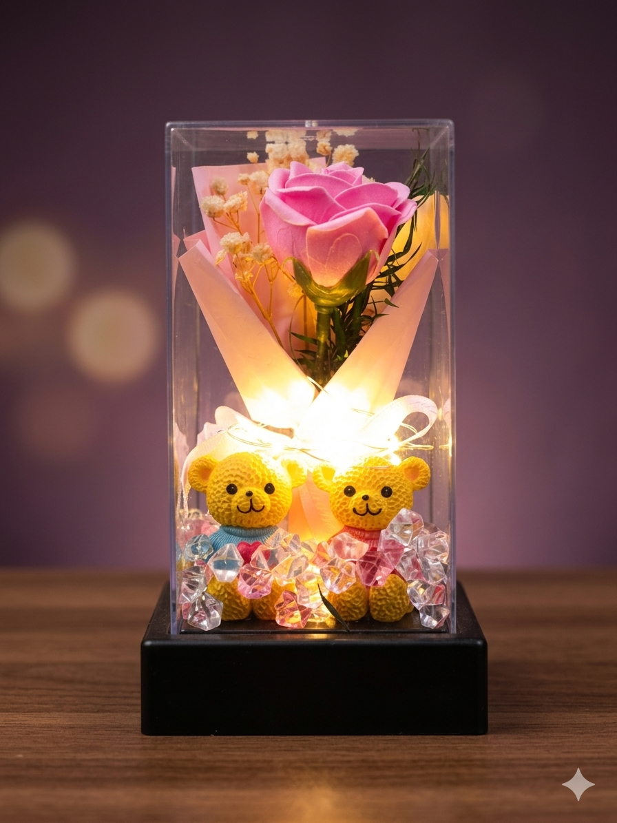 Love Bloom Crystal Box Showpiece ( LS40 )