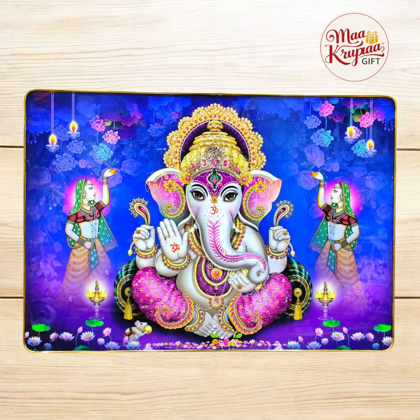 ROYAL LORD GANESHA HOME DECOR WALL FRAME 1034 D7