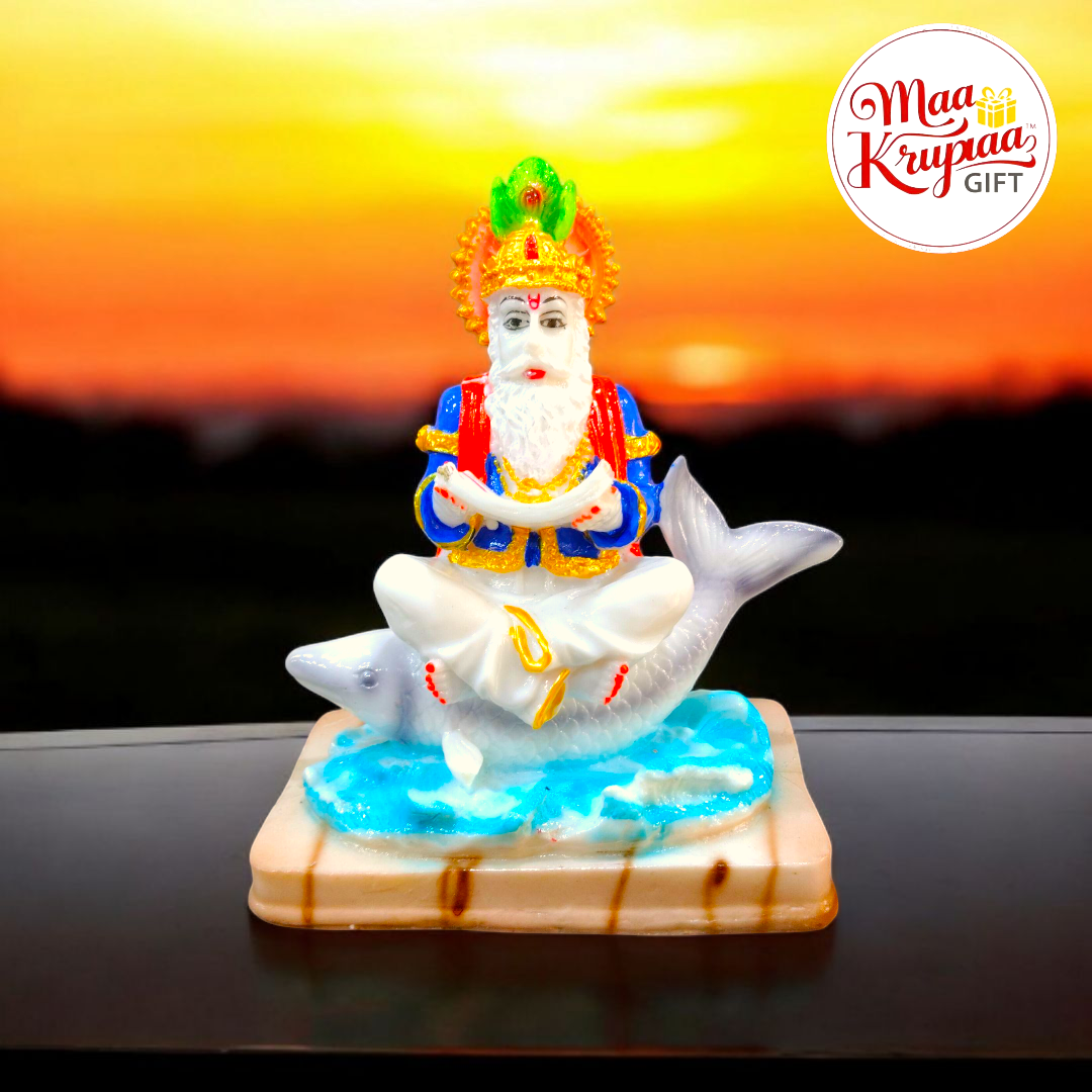 JHULELAL SAI JI BLUE COLOUR HIGH FINISHED 6 INCH BIG IDOL 373