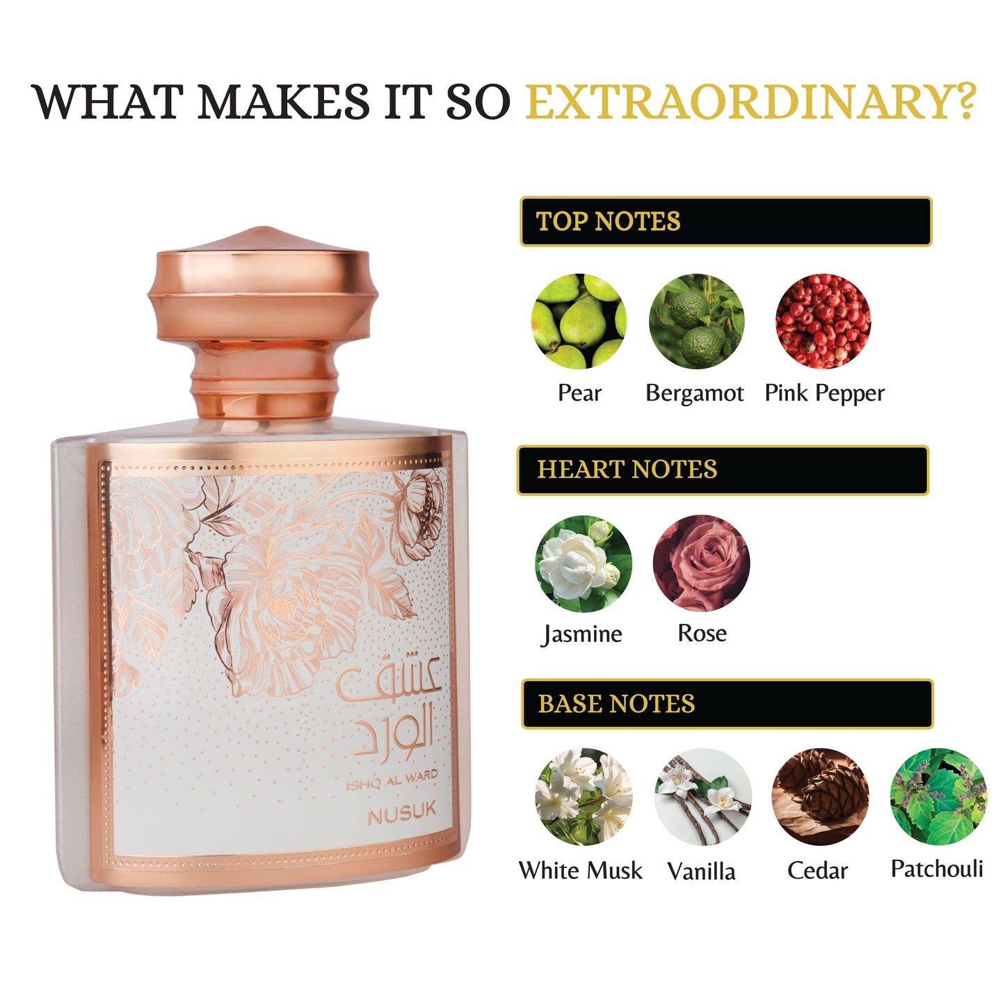 ISHQ AL WARD ( 100ML ) Perfume By NUSUK