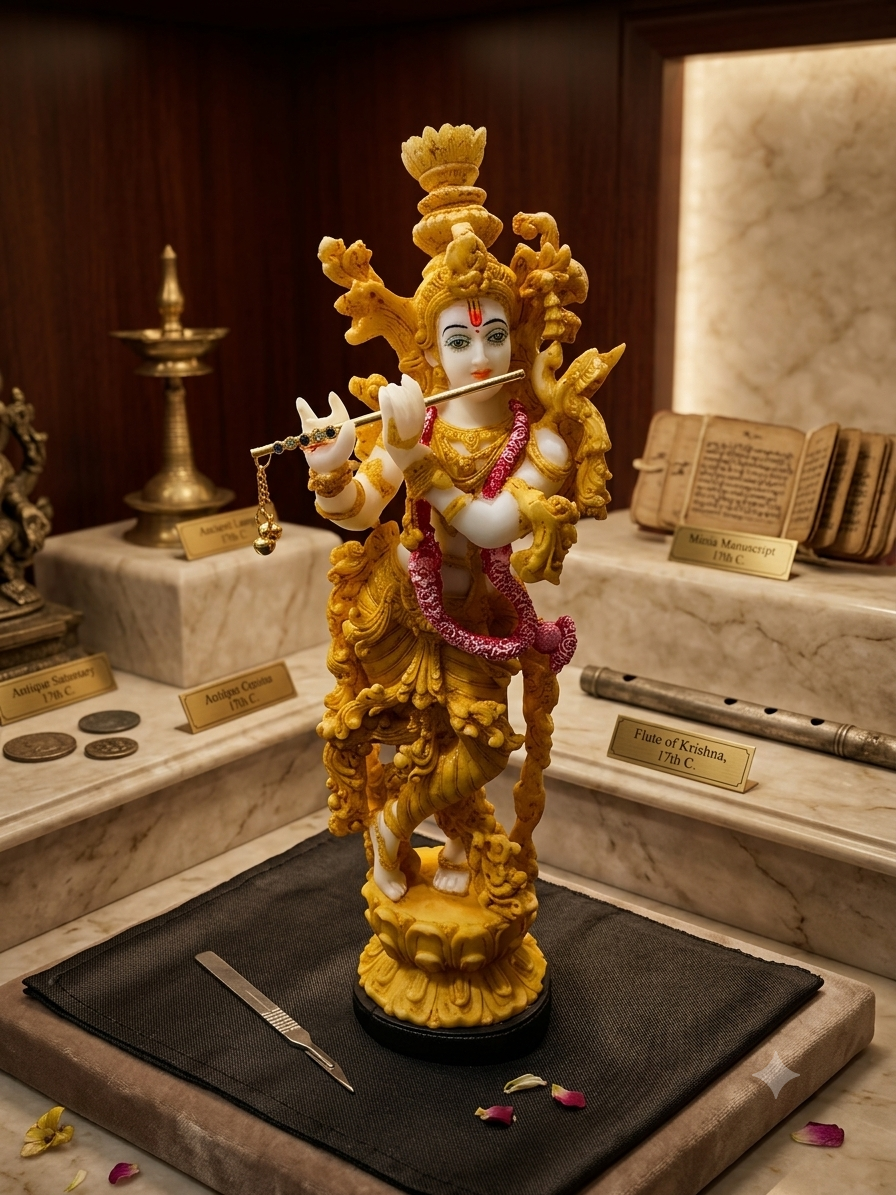 LORD KRISHNA DETAILED FINISHING IDOL RK021