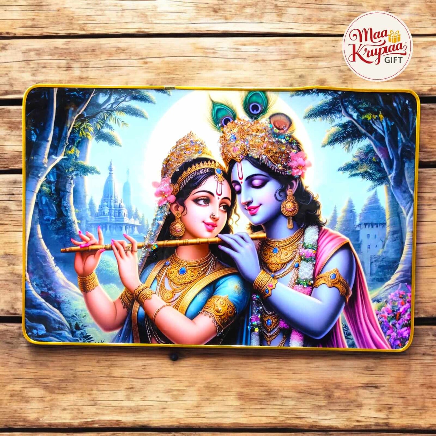 RADHA KRISHNA FLUTE LOVE PRIMUME HOME DECOR WALL FRAME 811
