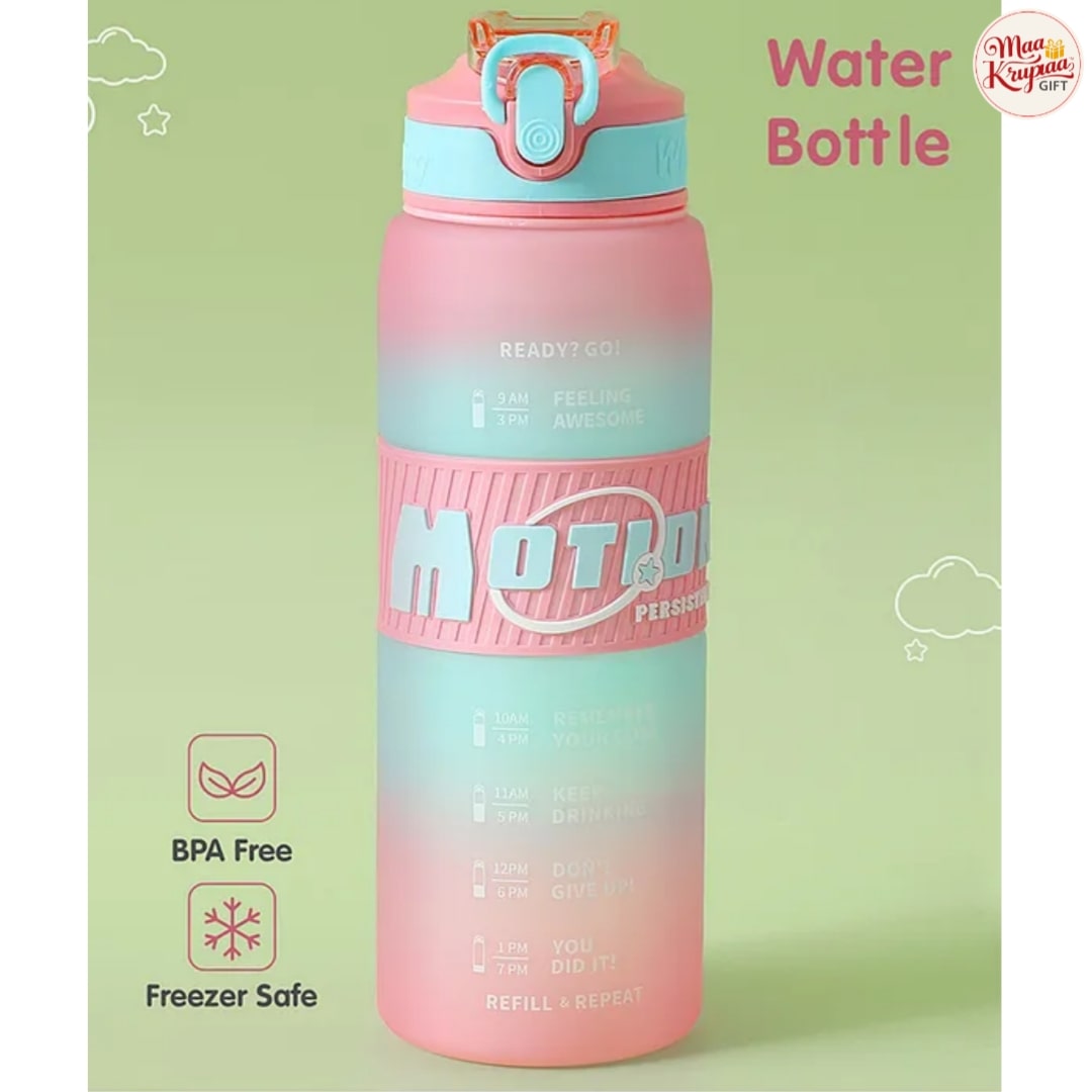 MOTIVATIONAL WATER BOTTLE - BPA FREE & FREEZER SAFE 1423