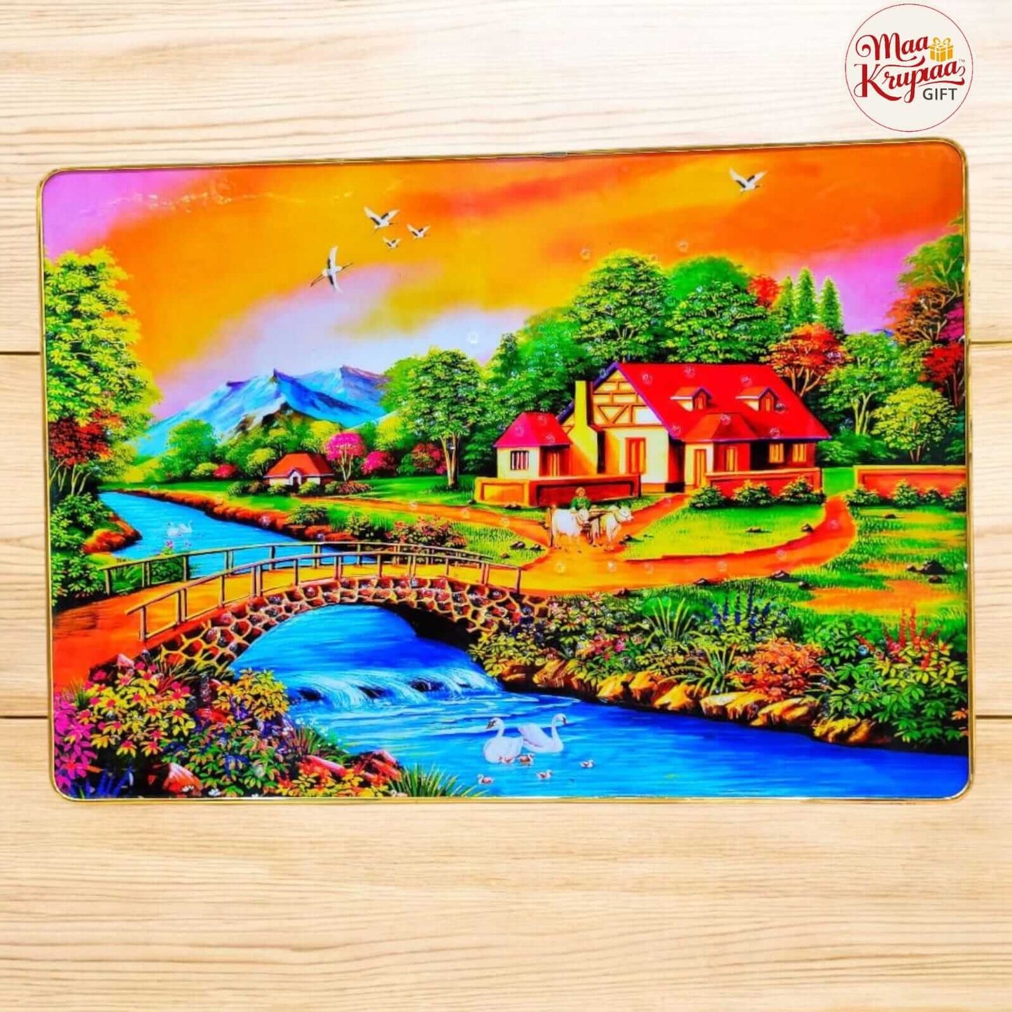 SCENIC COUNTRYSIDE LANDSCAPE PRIMIUM HOME DECOR WALL FRAME 1034 D10
