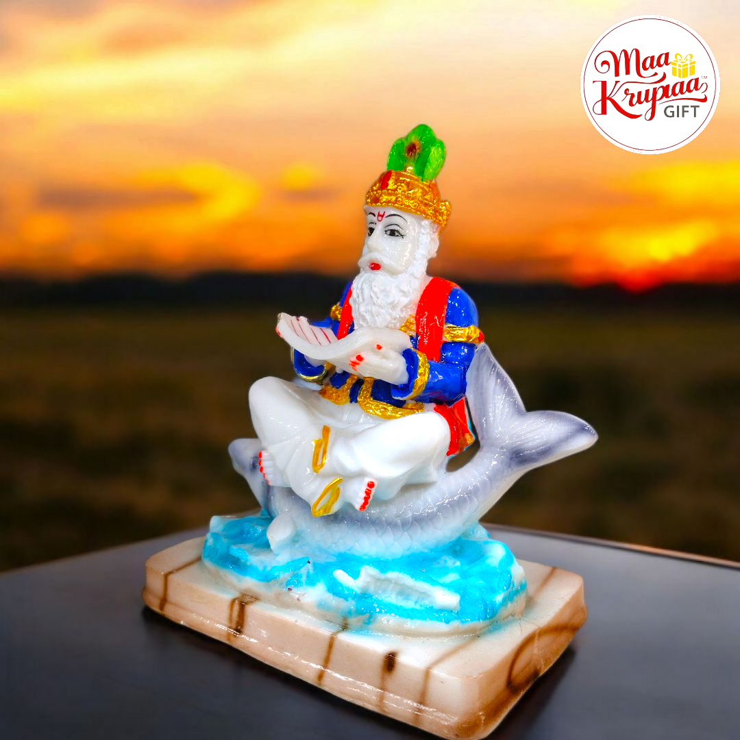 JHULELAL SAI JI BLUE COLOUR HIGH FINISHED 6 INCH BIG IDOL 373