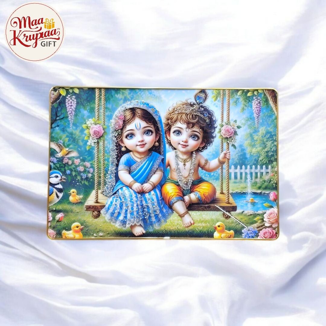 Radha Krishna on Jhula W256