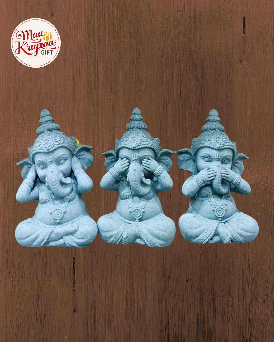 3 PECS SET OF GANESH JI PRIMIUM HIGH FINISHING SHOWPICE MK431