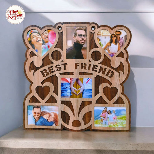 BEST FRIEND WRITTEN UNIQUE 6 PHOTOS WODERN PHOTO FRAME 1291