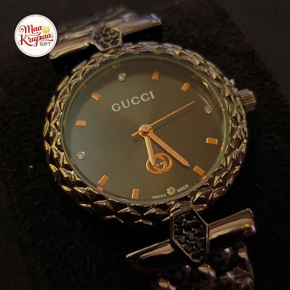 UNIQUE BLACK COLOURED GUCCI CHAIN WATCH 264