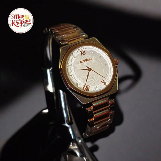 PREMIUM WHITE DIAL WITH GOLD AND SILVER COLOUR COMBINATION CUSTOM CHAIN WATCH 264