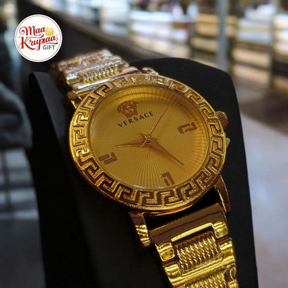 PREMIUM ROSE GOLD COLOURED VERSACE  LADIES CHAIN  WATCH