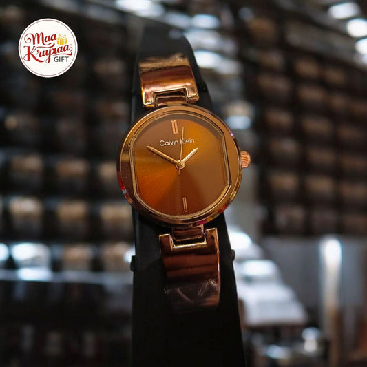 PREMIUM COPPER COLOUR CALVIN KLEIN CHAIN WATCH 671