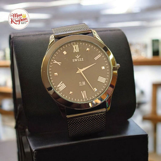 SWIZZ SLIM CHAIN WRIST WATCH FOR MENS 1076