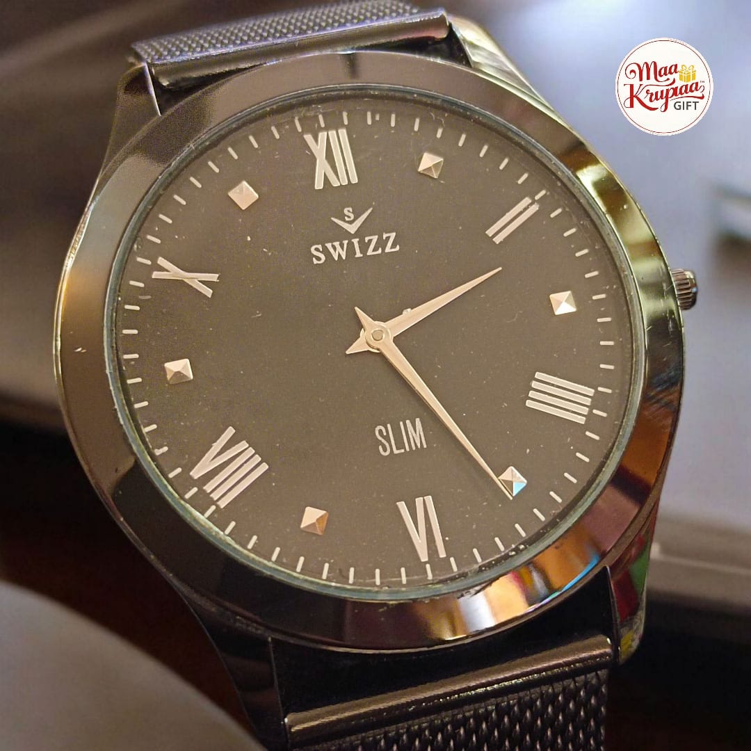 SWIZZ SLIM CHAIN WRIST WATCH FOR MENS 1076