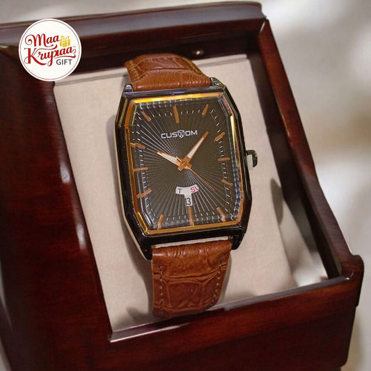 CUSTOM DAY DATE MENS HAND WATCH 689