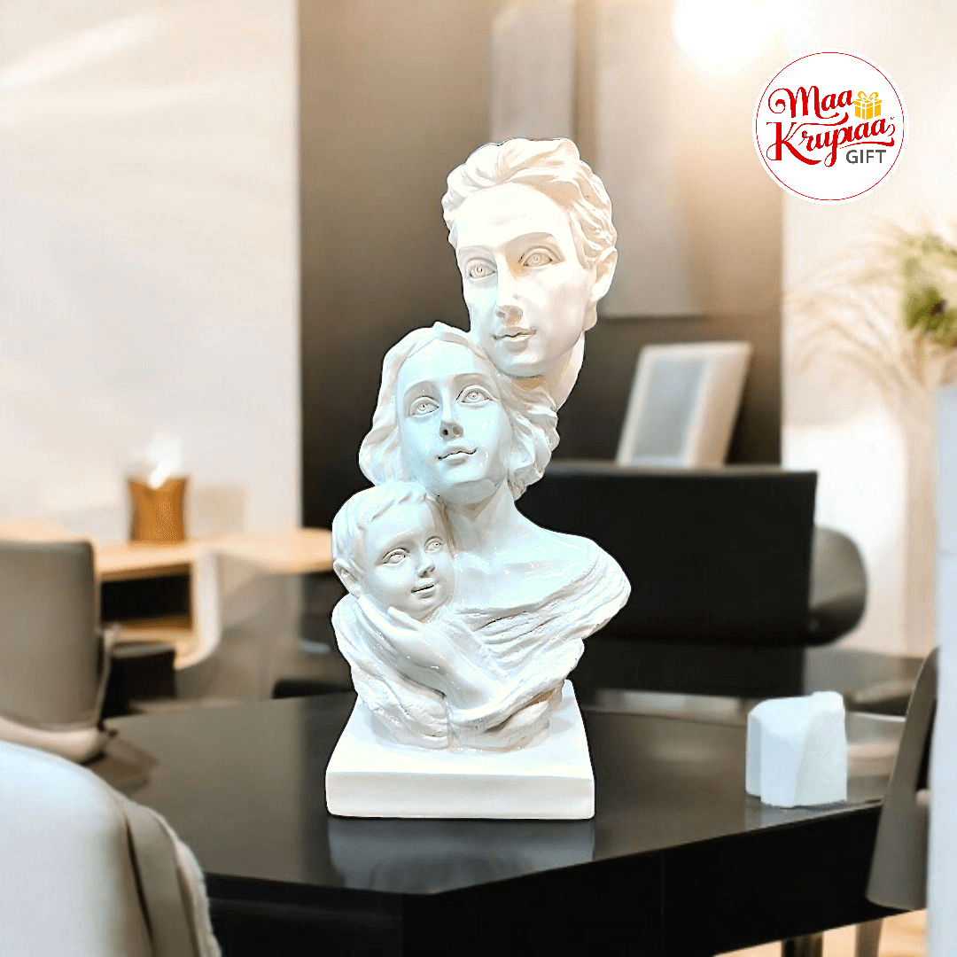 PREMIUM FAMILY FACE SHOWPIEC WHITE COLOUR 1310
