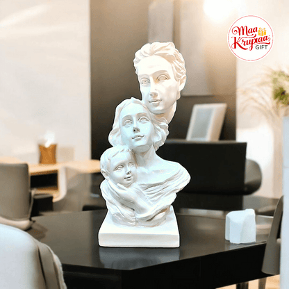 PREMIUM FAMILY FACE SHOWPIEC WHITE COLOUR 1310