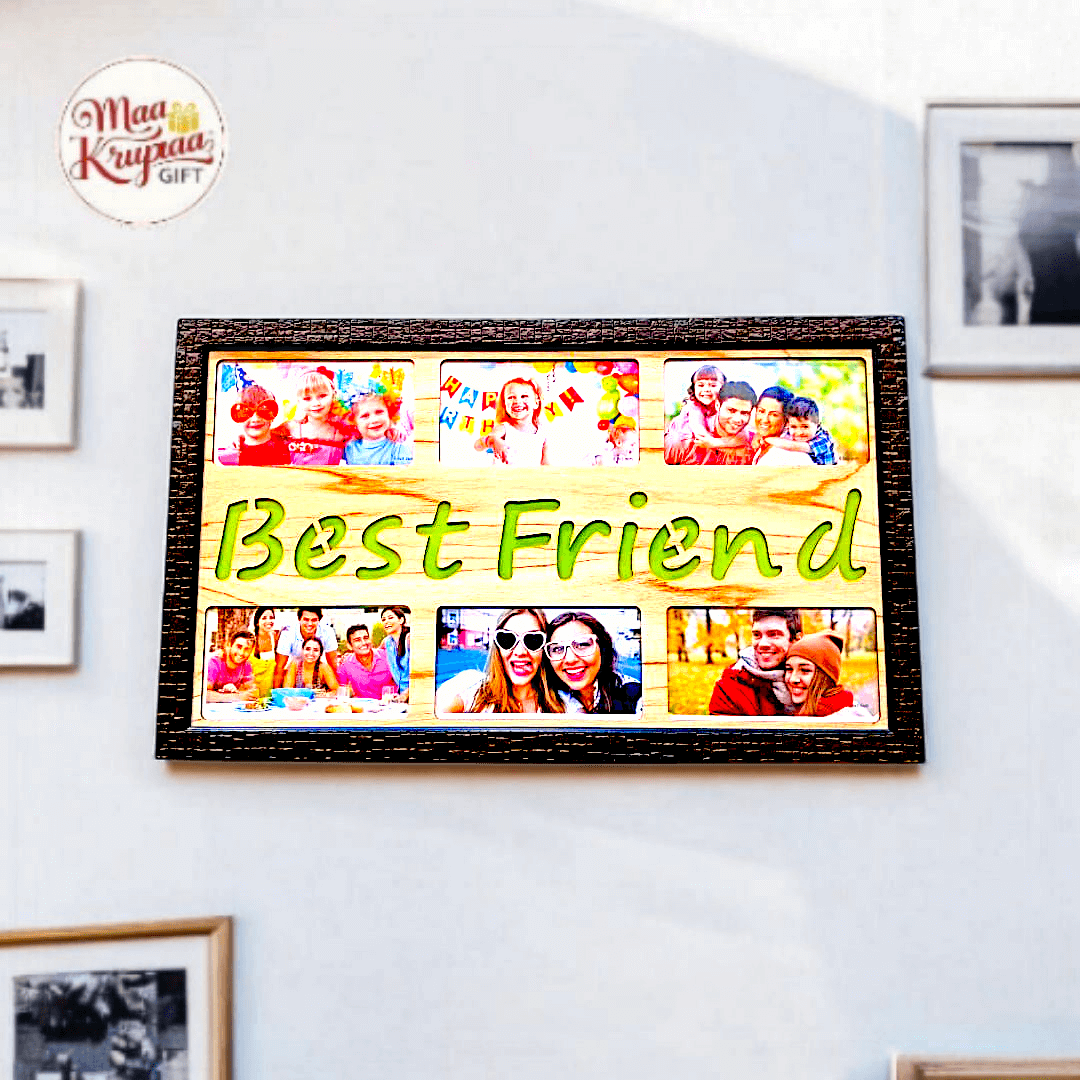 BEST FRIEND WRITTEN 6 PHOTOS WODERN PHOTO FRAME 1284