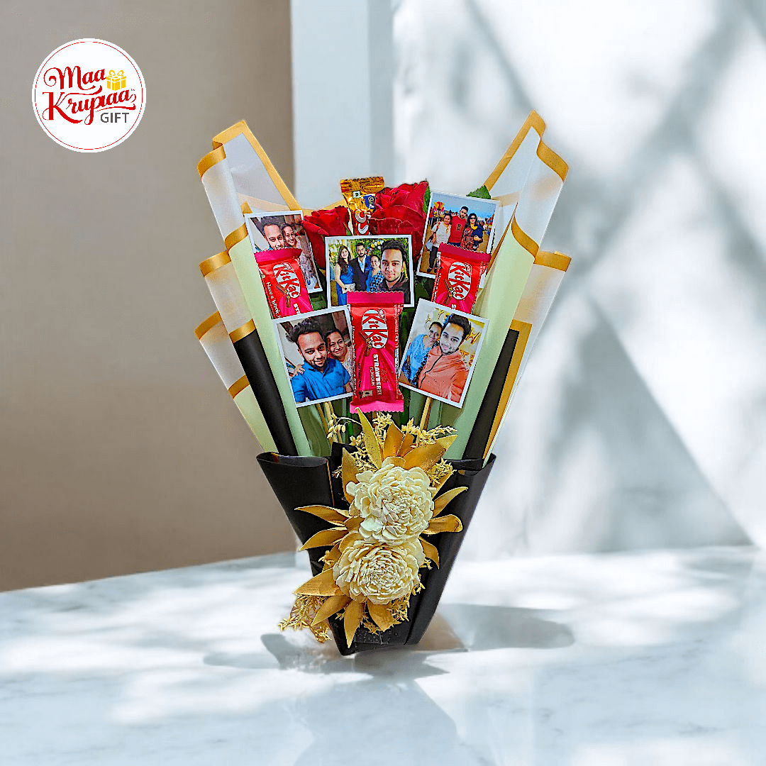 PERSONALIZED PHOTO & CHOCOLATE BOUQUET