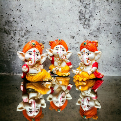 3 Multicolore Ganesh ji idol 921