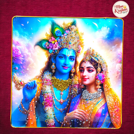 BLOSSOMING RADHA KRISHNA DIVINE LOVE HOME DECOR WALL FRAME 1034 D28