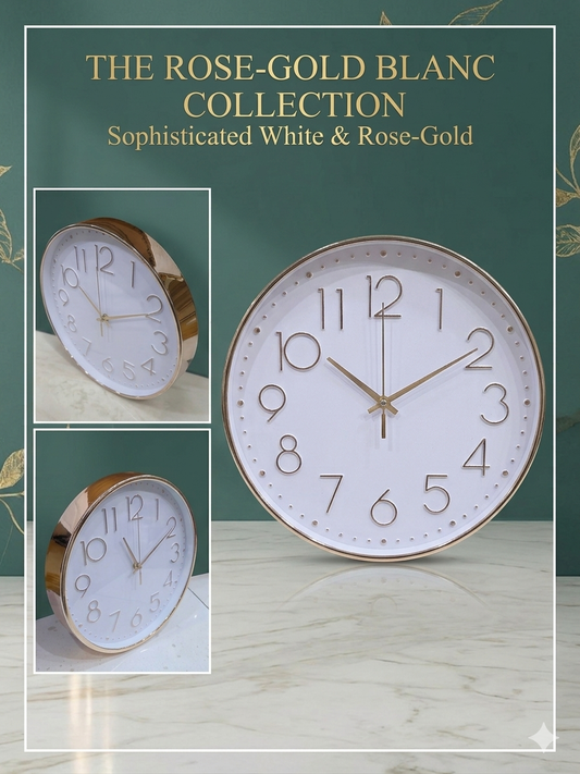 WHITE AND GOLDEN COLOUR PRIMIUM WALL CLOCK MK69