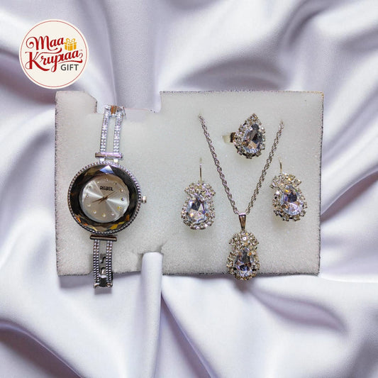 DESIGNER WATCH WITH JEWELLERY GIFT SET W67