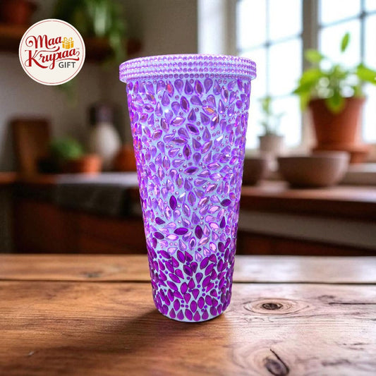PREMIUM PURPLE CRYSTAL TUMBLER W18