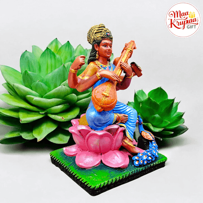 MULTICOLOUR SARASWATI MATA WASHABLE IDOL 875