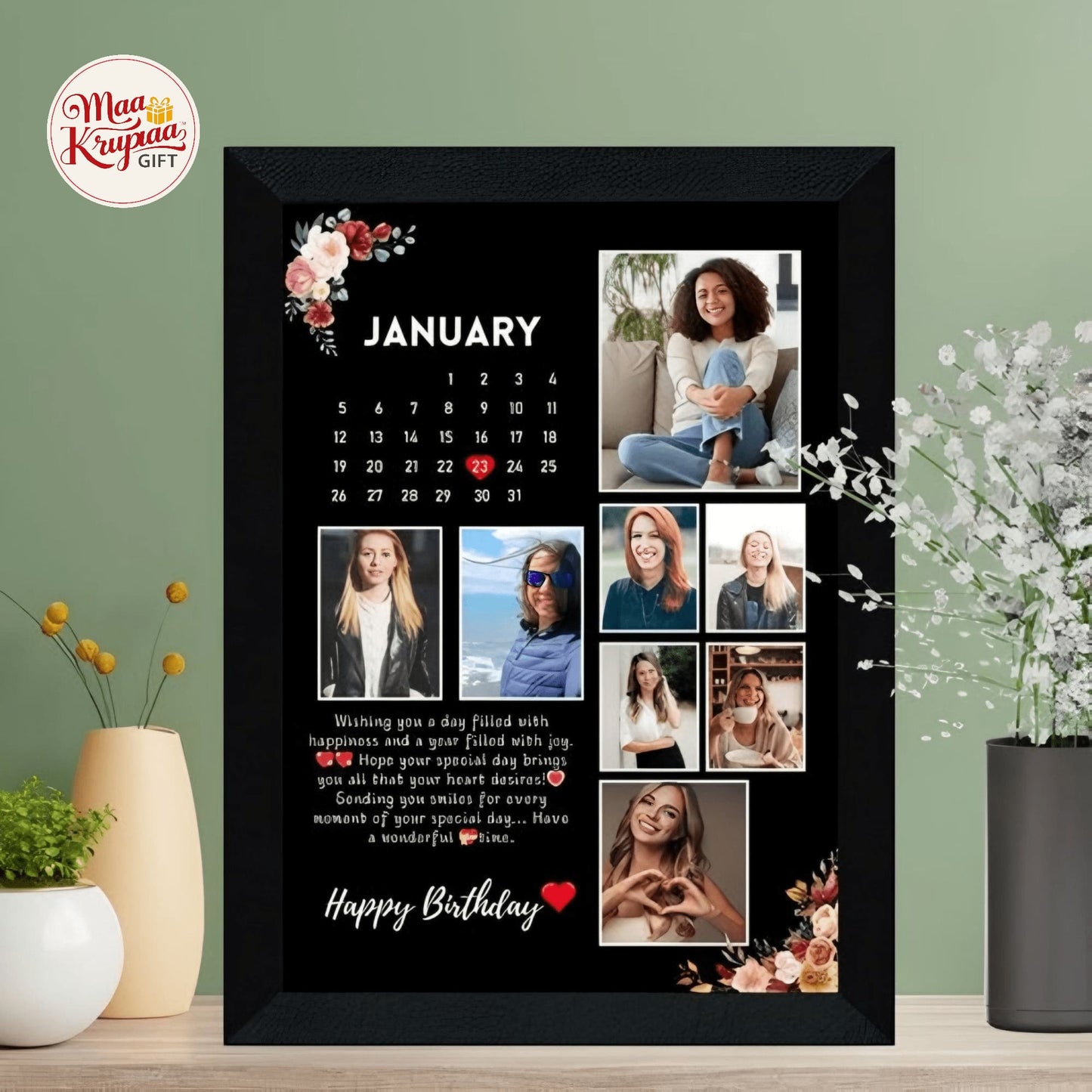 CUSTOM BIRTHDAY CALENDAR PHOTO FRAME P11