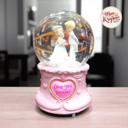 LOVE YOU FOREVER WEDDING COUPLE SNOW GLOBELV1450 L9