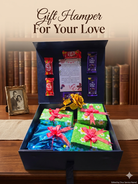 SORRY MESSAGE CARD WITH BEAUTIFUL GIFTS HMAPER FOR YOUR LOVE